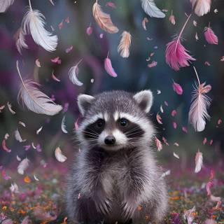 Racoon phone wallpaper