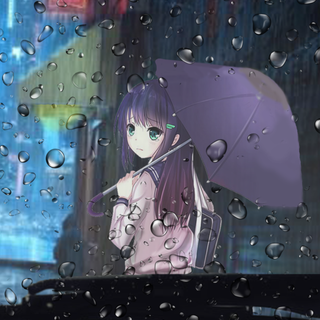 Rain anime phone wallpaper