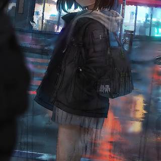 Rain anime phone wallpaper