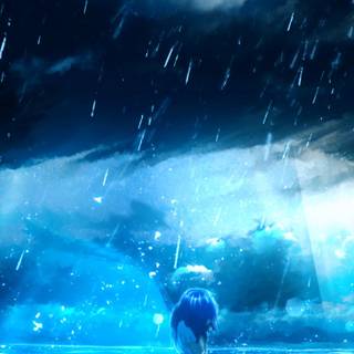 Rain anime phone wallpaper