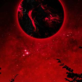 Red galaxy iPhone wallpaper