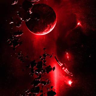 Red galaxy iPhone wallpaper