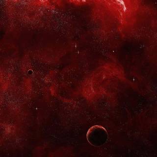 Red galaxy iPhone wallpaper