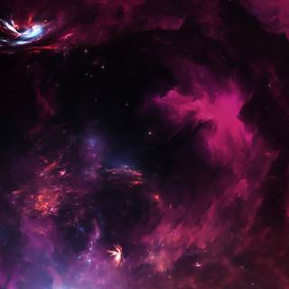 Red galaxy iPhone wallpaper