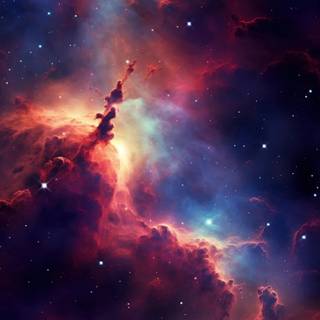 Red galaxy iPhone wallpaper