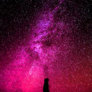 Red galaxy iPhone wallpaper