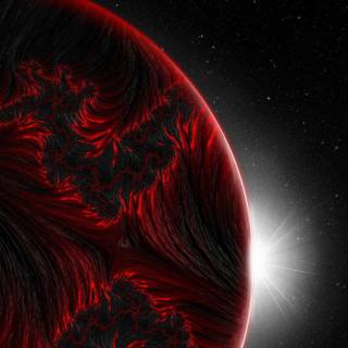 Red galaxy iPhone wallpaper