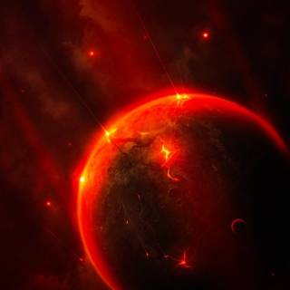 Red galaxy iPhone wallpaper