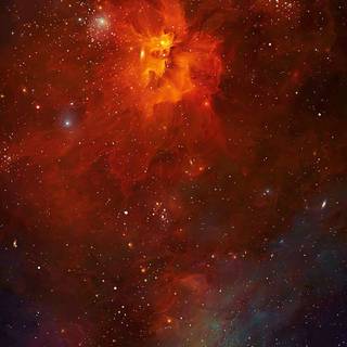 Red galaxy iPhone wallpaper