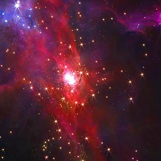 Red galaxy iPhone wallpaper