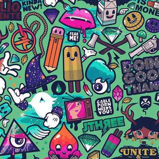 iPhone grafitti wallpaper