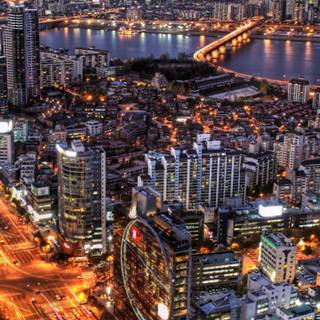 Korean night wallpaper