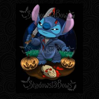 Angel and Stitch Halloween wallpaper