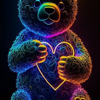 Heart bear wallpaper