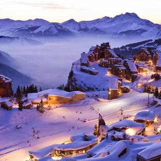 French Alps winter wallpaper