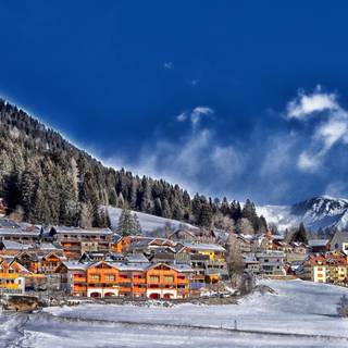French Alps winter wallpaper