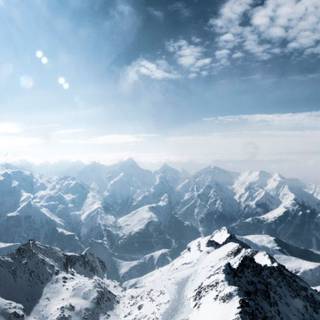 French Alps winter wallpaper