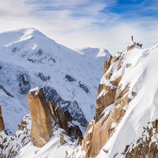 French Alps winter wallpaper