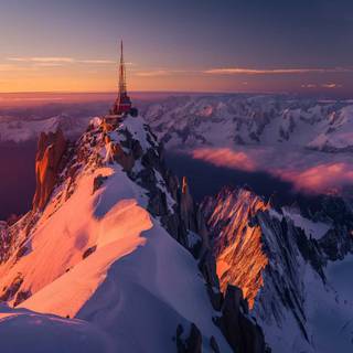 French Alps winter wallpaper