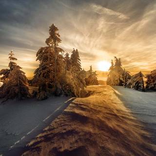 French Alps winter wallpaper