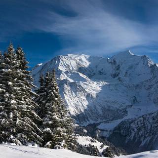 French Alps winter wallpaper