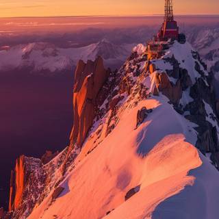 French Alps winter wallpaper