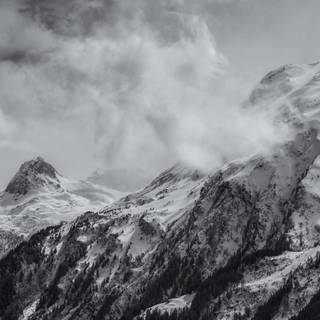 French Alps winter wallpaper