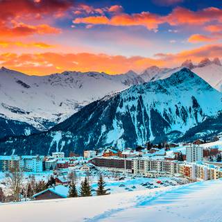 French Alps winter wallpaper