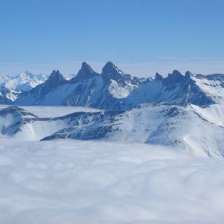 French Alps winter wallpaper
