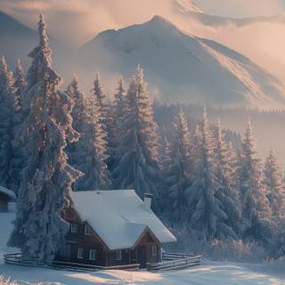 Cozy winter vertical wallpaper