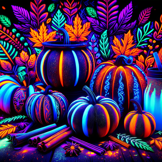 Neon autumn wallpaper