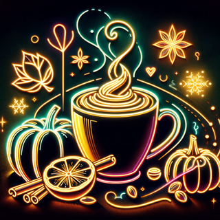 Neon autumn wallpaper