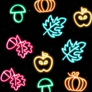 Neon autumn wallpaper