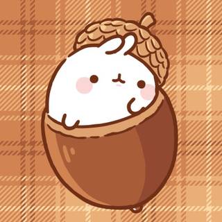Cute autumn Molang wallpaper