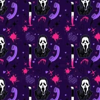 Halloween purple and black wallpaper