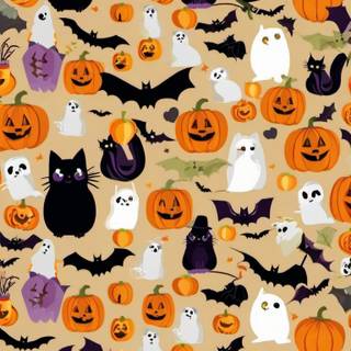 Preppy Halloween pumpkin wallpaper