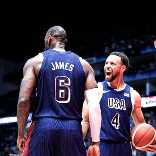 Lebron James and Stephen Curry wallpaper