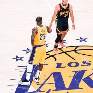 Lebron James and Stephen Curry wallpaper