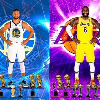 Lebron James and Stephen Curry wallpaper
