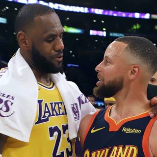 Lebron James and Stephen Curry wallpaper