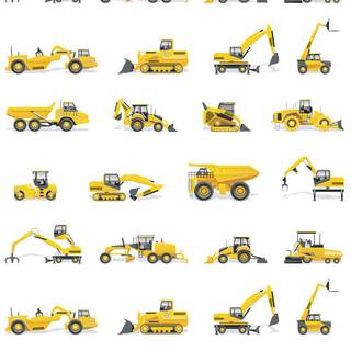 Construction trucks wallpaper