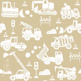 Construction trucks wallpaper