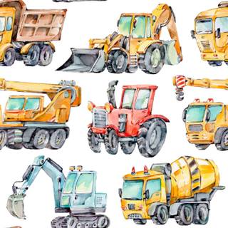 Construction trucks wallpaper