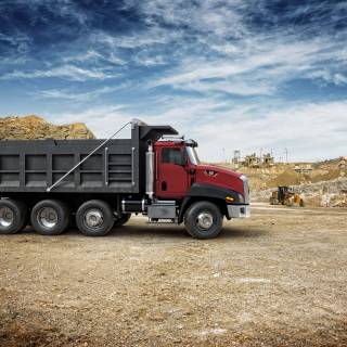 Construction trucks wallpaper