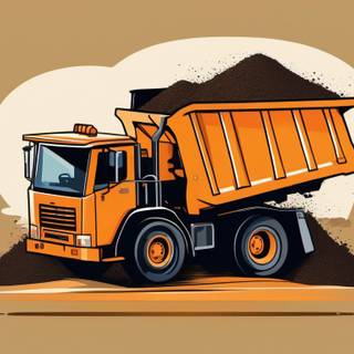 Construction trucks wallpaper