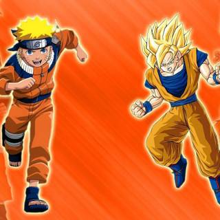 Naruto and Goku desktop wallpaper