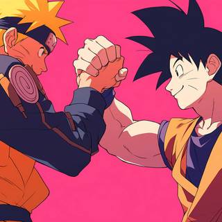 Naruto and Goku desktop wallpaper