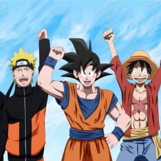 Naruto and Goku desktop wallpaper