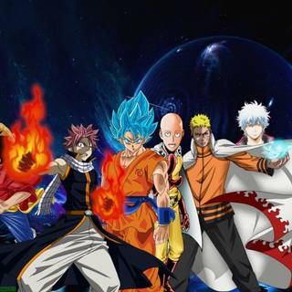 Naruto and Goku desktop wallpaper