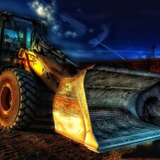 Construction trucks wallpaper